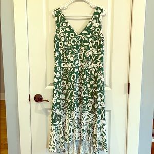 Boden green and white floral dress